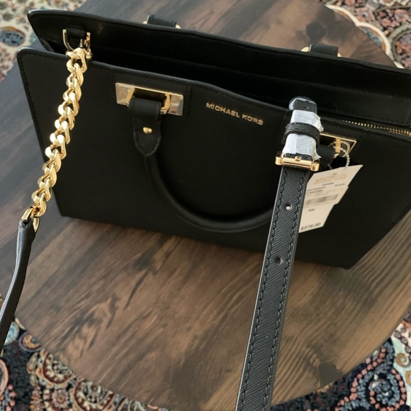 Michael Kors Black Large Satchel Handbag NWT - Picture 3 of 8